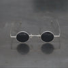 Rigards sterling silver high-level handmade glasses, ultra-thin frame, delicate work, RG1098AG series collection, RG-RG1098AG-CYWLKSHP, sterling silver textured frame, dark gray lens